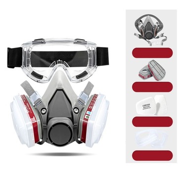 MASKA PÓŁMASKA LAKIERNICZA DO MALOWANIA PRZECIWPYŁOWA 6200 + FILTRY WKŁADY