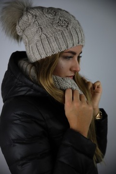 Piękny komin na szyję AVA TUBE gruby warkocz