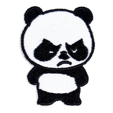 Naszywka naprasowanka haft Panda zdenerwowana zła