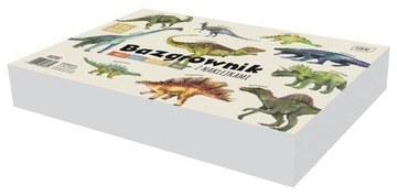 BAZGROWNIK A4 Z NAKLEJKAMI DINOZAURY INTERDRUK