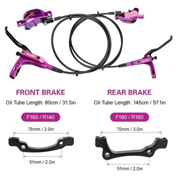 Велосипедный гидравлический дисковый тормоз синий