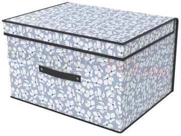 POJEMNIK PUDEŁKO ORGANIZER NA POŚCIEL KOCE DROBIAZGI 40X30X25 USZTYWNIANY