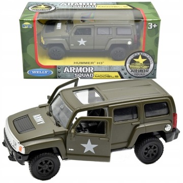 AUTO METALOWE WOJSKOWE MODEL HUMMER H3 WELLY