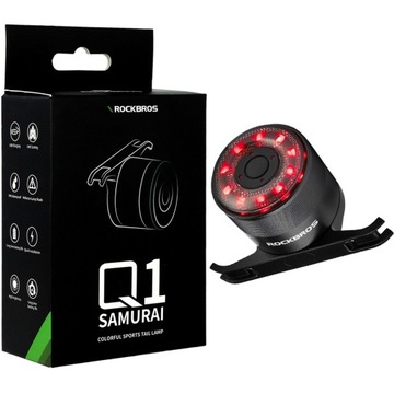 ЗАДНИЙ ВЕЛОСИПЕДНЫЙ ФОНАР ROCKBROS, 7 ЦВЕТОВ, СВЕТОДИОДНЫЙ + КАБЕЛЬ USB C/USB A ДЛЯ ВЕЛОСИПЕДА