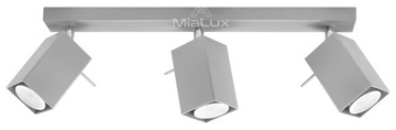 Plafon MATEO 3 Szara Lampa Sufitowa Gu10 LED Loft