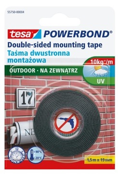 Dwustronna taśma montażowa tesa na zewnątrz 1,5m