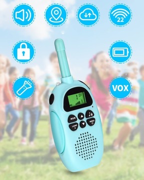 WALKIE TALKIE DLA DZIECI 2SZT Łoki Toki Krótkofalówki Zestaw DUŻY ZASIĘG