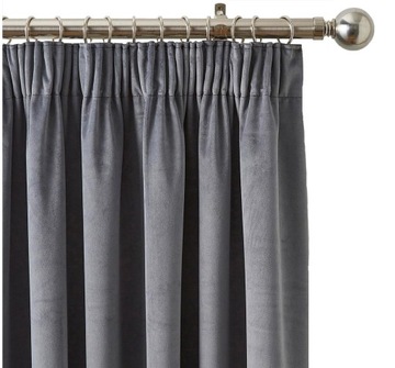 ZASŁONA WELUR 140x240 NA ŻABKI VELVET GRUBA GOTOWA