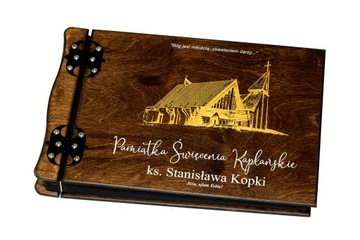 ALBUM DREWNIANY ZDJĘCIA PRYMICJE ŚWIĘCENIA
