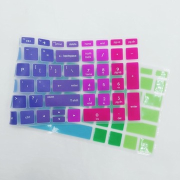 Красочный мягкий силиконовый чехол для клавиатуры для ноутбука Rainbow с диагональю 15,6 дюйма