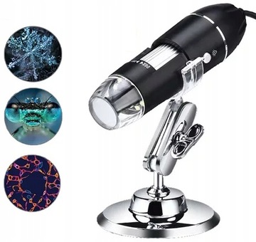 USB-ЦИФРОВОЙ МИКРОСКОП ZOOM 8 LED 1600 2MP