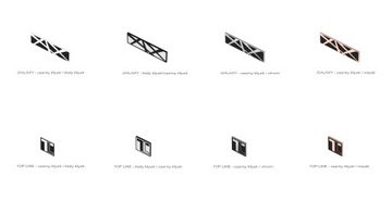 TOP LINE Карниз - ЗАКРЫТЫЙ - МАТОВЫЙ ЧЕРНЫЙ - 200 см