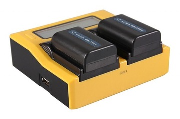 PATONA USB-зарядное устройство с двойным ЖК-дисплеем для Sony NP-F/FM