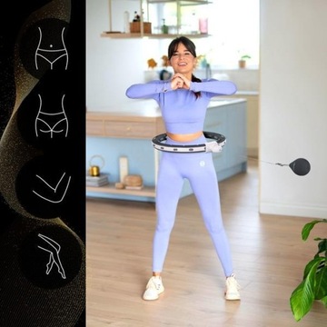 HHM15 HULA HOP ЧЕРНЫЙ С МАГНИТОМ И ВЕСОМ + СЧЕТЧИК HMS