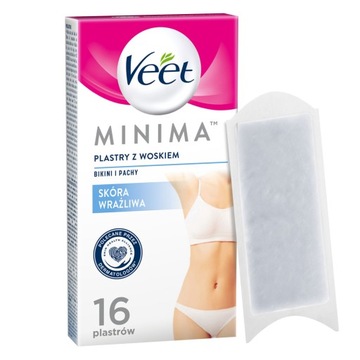 Veet Plastry do depilacji bikini skóra wrażliwa