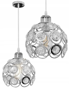 LAMPA WISZĄCA GLAMOUR KULA KRYSZTAŁOWA CHROM GLAM APP207