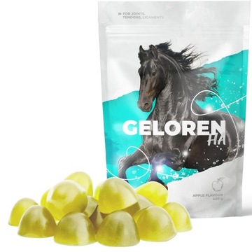 ŻELKI DLA KONI GELOREN Horse HA jabłkowe z kolagenem na stawy 60 sztuk 450g
