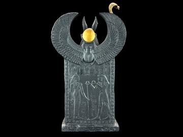 Статуэтка Скульптура ЕГИПЕТСКИЙ БОГ АНУБИС НА ТРОНЕ черный VERONESE WU76733AB