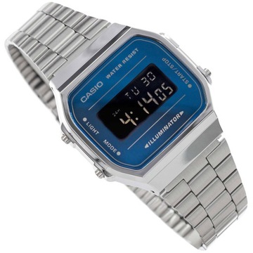ZEGAREK CASIO A168WEM-2BEF VINTAGE RETRO SREBRNY