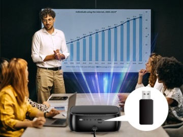 Проектор HDeye CX02 с автофокусом 4K Wi-Fi 6 1080P Черный