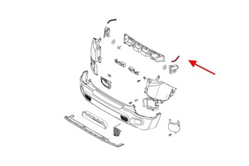 JEEP RENEGADE НАКЛАДКА БАМПЕРА ЛЕВАЯ ЗАДНЯЯ 68255520AA