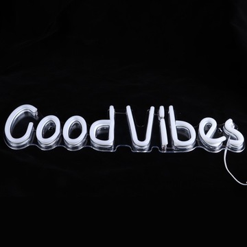 НЕОНОВЫЙ СВЕТОДИОДНЫЙ ПЛЕЕР GOOD VIBES ДЕКОРАТИВНЫЙ ПОДАРОК