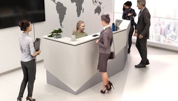 Стойка ресепшн R38 300x140см LED