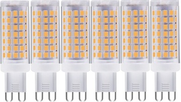 6x Żarówka LED G9 10W 1000lm = 90W 230V 360° światło neutralne 4000K