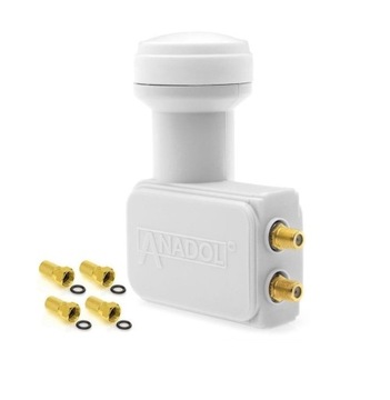 KONWERTER TWIN LNB ANADOL GOLD LINE + 4 SZT. WTYK F