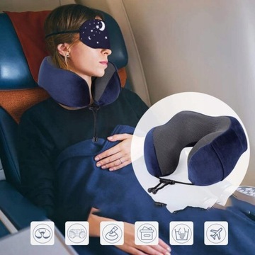 ПОДУШКА ДЛЯ ШЕИ ДЛЯ ПОДГОЛОВНИКА САМОЛЕТА ПЕНА С ПАМЯТЬЮ ПАМЯТИ