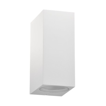 Kinkiet Polux biały GU10 10 W 2xGU10 biały kwadrat
