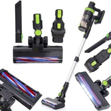 BEZPRZEWODOWY ODKURZACZ PIONOWY LCD 0,8L AKUMULATOROWY do 40 min + BOOST