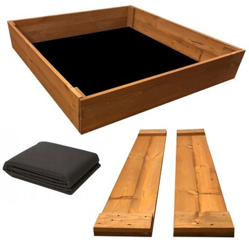 WARZYWNIAK ZIELNIK INSPEKT KWIETNIK 120x120x20, W 50% ZŁOŻONY, IMPREGOWANY