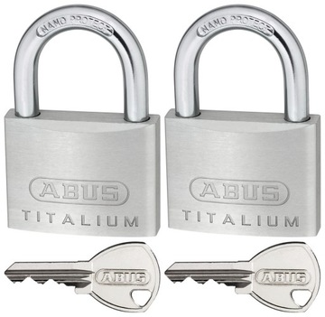 ABUS 2 KŁÓDKI NA 1 KLUCZ KŁÓDKA TITALIUM 2x60MM