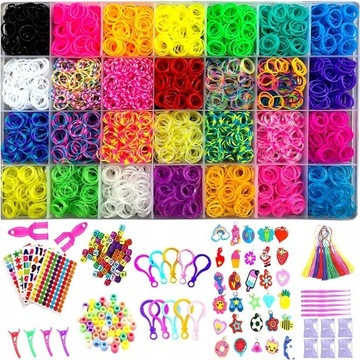 GUMKI do Robienia Bransoletek Loom Bands 12000SZT
