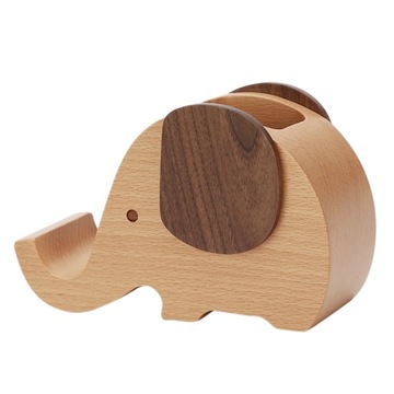 DREWNA UCHWYT NA DŁUGOPIS SŁOŃ TABELI ORNAMENT