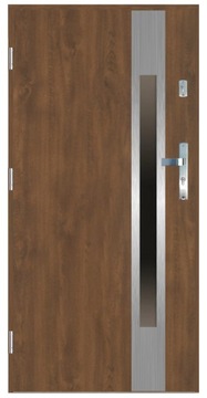 Drzwi zewnętrzne wejściowe 72mm PSI22 orzech 90L
