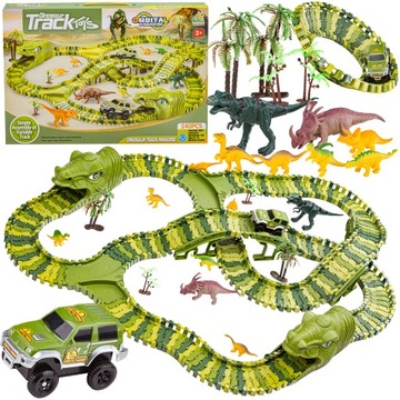MEGA TOR SAMOCHODOWY PARK DINOZAURÓW AUTO 270 el