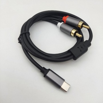 Кабель Type-c — двойной RCA Аудиокабель USB C AUX RCA Y Вспомогательный кабель