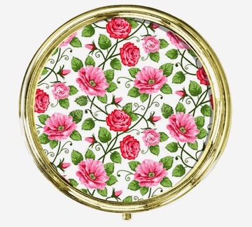 КРУГЛОЕ МЕТАЛЛИЧЕСКОЕ КАРМАННОЕ ЗЕРКАЛО С ЗАЖИМОМ