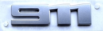 PORSCHE 911 992 "911" ZNAK ZNAKY LOGO NÁPIS STŘÍBRNY