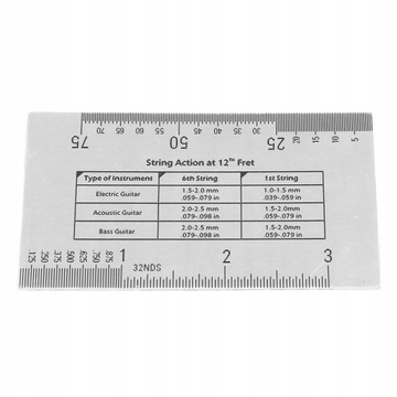 Измеритель действия струны Многофункциональная линейка для