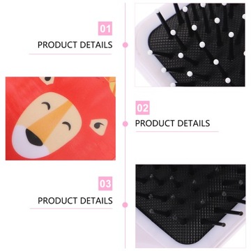 Расческа для подушки безопасности Animal Miss Man с героями мультфильмов, 2 шт.