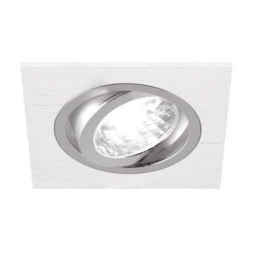 Sufitowa oprawa punktowa biała chrom D 50W GU10 IP20 ALUM Ideus 03217