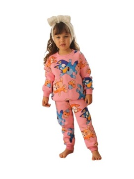 Piękny komplet dres 122-128 7-8 joggersy i bluza bawełna ZARA