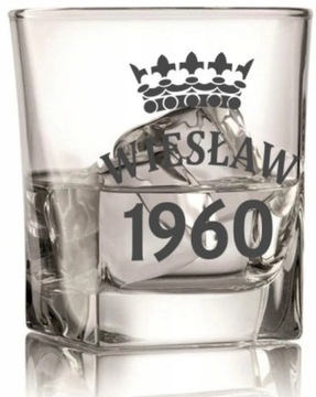 Szklanka do whisky z grawerem grawerowana