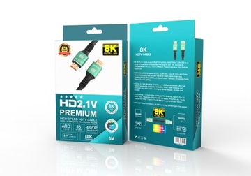 Кабель HDMI 2.1 8K UHD 4K/144 Гц 1,5 м 4320P
