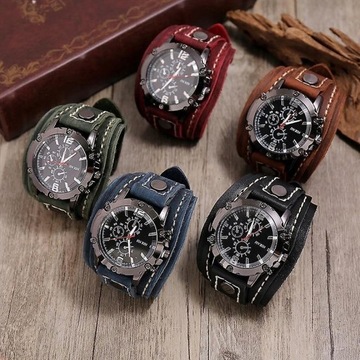 Męski luksusowy zegarek na rękę (retro
