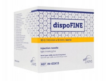 dispoFine IGŁA INIEKCYJNA STERYLNA 30G 0,3x13mm