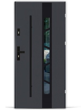 DRZWI ZEWNĘTRZNE PIRAMIDA LONG RELING BLACK